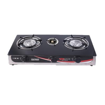 China 2021 Hotel Household Glass Panel Table Gas Stove With 3 Burner 8213 for sale