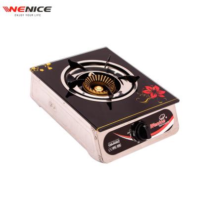 China Household single burner gas cooker stove for gas stove manufacturers china with tempered glass for sale