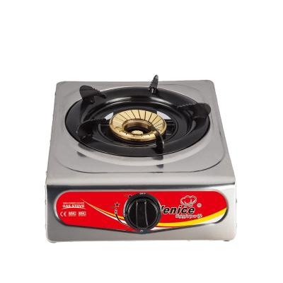 China Hotel One Burner Gas Cooker With Stainless Steel Panel for sale