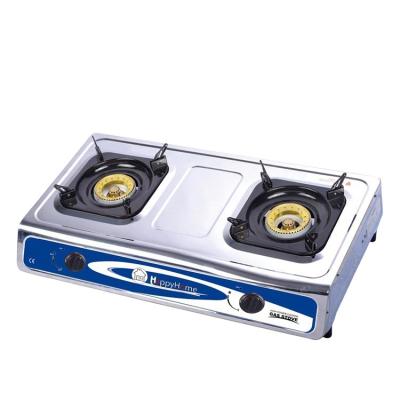 China hotel double burner gas stove for parts 7032 good quality lpg gas cooker for sale