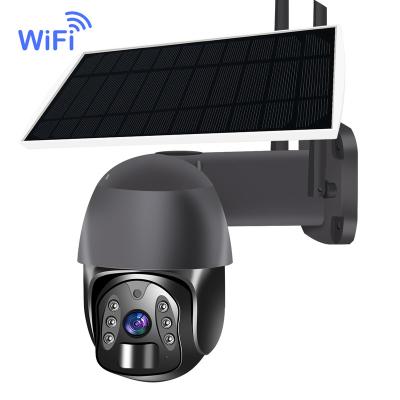 China Waterproof Humanoid Solar Direct Detection Graffiti Camera WIFI 4g Factory Surveillance SILAP Function Two Way Voice Recording for sale