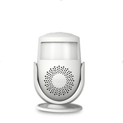 China Shop Door Chime Burglar Alarm Siren With Motion Detector Battery Backup Modern Wireless Intrustion Sensor for sale