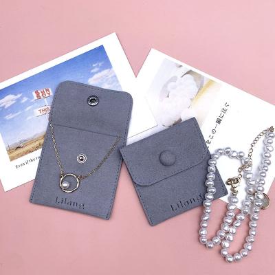 China 2022 Hot Selling 7*7cm Custom Made Suede Microfiber Small Jewelry Pouches With Logo Earrings Jewelry Packaging Pouch For 7*7cm for sale