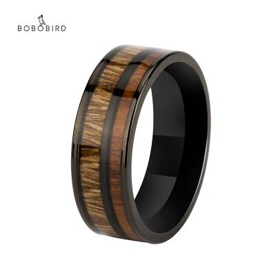 China BOBO BIRD New Arrival CLASSIC Product Handmade Round Wooden Rings In Wooden Gift Box Best Gift For Men And Women for sale