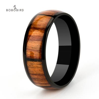 China Chinese manufacturer CLASSIC Maple Wooden Finger Ring Display Men Wood Ring for wedding for sale