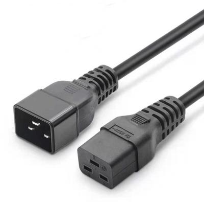 China Wholesale Consumer Electronics C19 to C20 Male to Female Extension Adapter Power Cords for Computer PDU UPS Power Extension Cord for sale