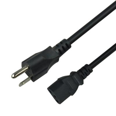 China Wholesale Consumer Electronics USA US AC Cord 3 Prong American IEC C13 Supply Lead Extension Cable 2m for sale