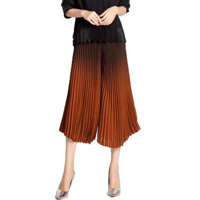 China Yizhe High Quality Fashion Plus Size 2 Pieces Set Womens Skirts Women Miyake Causal Pleat Long Skirt for sale