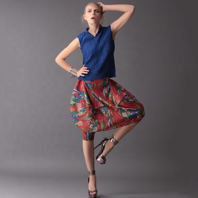 China Viable Hot Sales Women Skirts Ladies Bohemian Floral Printed Pants And Trousers For Beach for sale