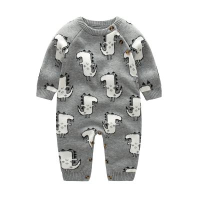 China New male animal pattern knitted harpy rompers baby cotton outwear crawling wear for sale