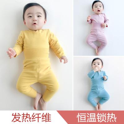 China Europe and America 2021 autumn new baby long sleeve two-piece set European hot pants home clothes for sale