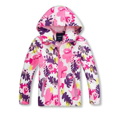 China Breathable Girls Lace Up Wadded Jackets Cartoon Collar Kids Clothing for sale