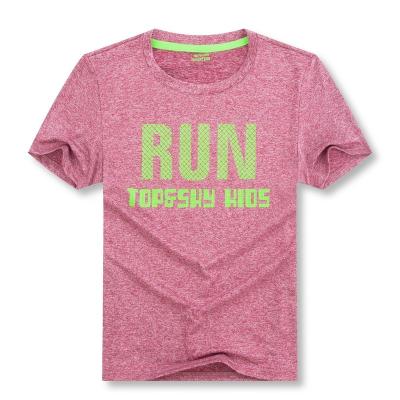 China Breathable T-shirt Running Sports Boys Quick Dry Reflective T-shirt For Kids for sale