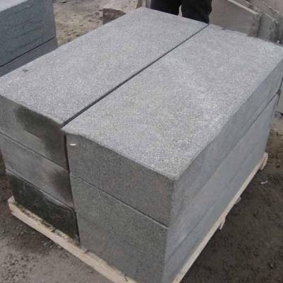 China Exterior Shandong Gray Limestone Stone Steps 15x35x50~150cm; 15x30x50~150cm for sale