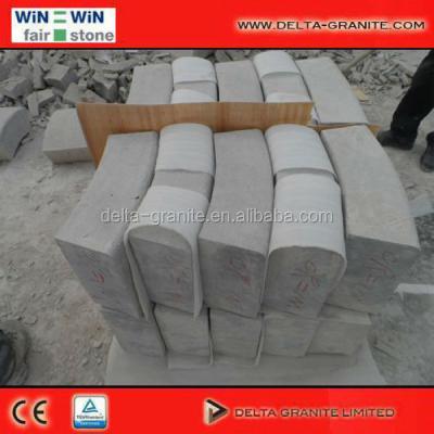 China Durable G648 Limestone Bending Curved Kerbstone, Blue Limestone Curbstone, for sale