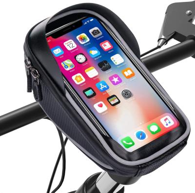 China Water Proof Bike Front Frame Bag Waterproof Bicycle Phone Mount Bag Phone Case Holder Cycling Top Tube Frame Bag for sale