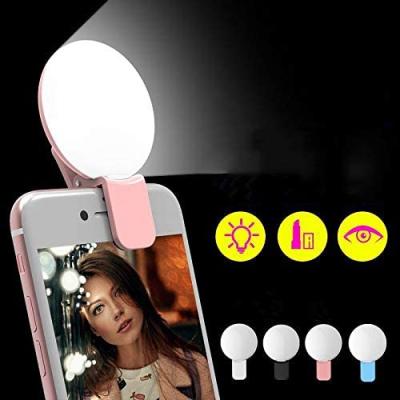 China Mini Led Selfie Ring Light Novelty Makeup Lights Led Mirror Neon Sign Selfie Ring Selfie Lamp Mobile Phones Photo Night Light for sale