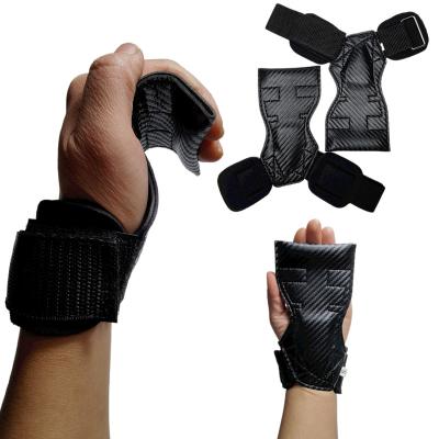 China Hand Protection Training Weightlifting Hand Grips Gym Grips Raising Protection with Wrist Wraps Fitness Grips for Kettlebell for sale