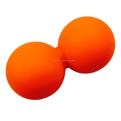 China Peanut silicone/rubber massage ball, double lacrosse and mobility ball for physiotherapy, deep tissue massage for sale