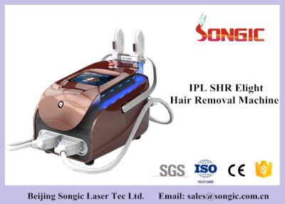 China Máquina portátil del retiro del pelo de SHR IPL, máquina del rejuvenecimiento de la piel con la manija doble en venta