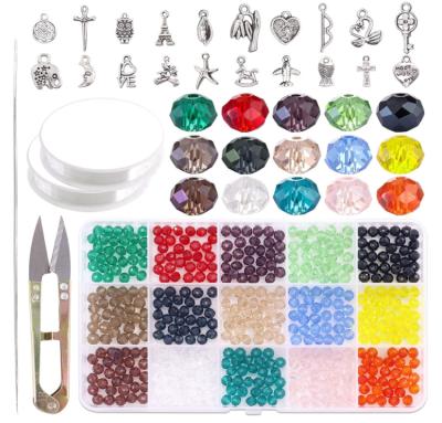 China Making Bracelets 474 Pcs 8mm Multicolor Faceted Glass Bead Crystal Briollete Beads Set For Jewelry Making for sale