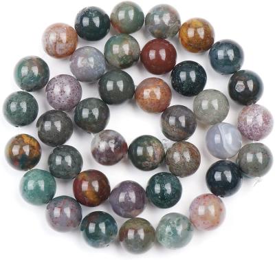 China Jewelry Making 45pcs/strand 8mm India Agate Gemstone Round Loose Beads For Jewelry Making for sale