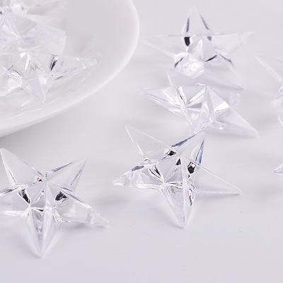 China 500g abundant and colorful transparent star Crystal Charms Plastic Pentagram Beads Diy Crystal Gemstones for sale