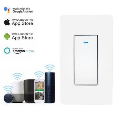 China ABS Tuya WiFi Smart Electric Wall Switch for Home Automation, No Alexa Voice Control Needed Neutral for sale