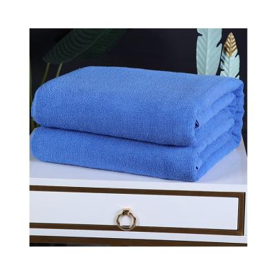 China 100% Organic Cotton Premium Quilted 900g Cotton Towel Terry Cloth Best Selling Blue Bed Cover for sale