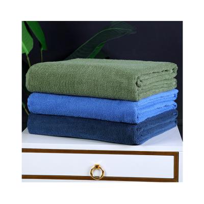 China 100% Cotton Military Green 900g Organic Cotton 900g Bedding Towel Quilt Terry Cloth Bed Cover for sale