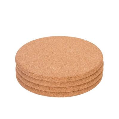 China Sustainable Factory Promotion Round Edge Cork Custom Coasters With Iron Stand for sale