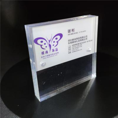 China Environmental Friendly Clear Magnetic Customized Acrylic Business Card Holder Stand for sale