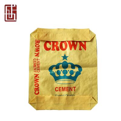 China Moisture Proof PP Block Out Bottom Kraft Paper Valve Cement Inner Paper Plastic Bag 50 Kg Price for sale