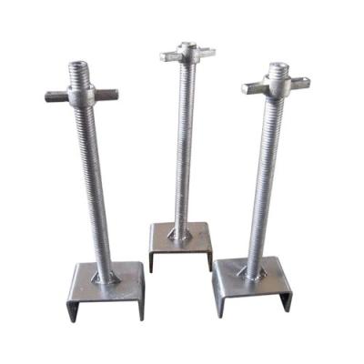 China Contemporary Adjustable Base Jack For Scaffolding Used Solid / Recess Jack Base for sale