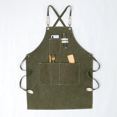 China Cafe bakery studio uniform home apron Barista Hair stylist Restaurant floral work clothes female suspenders apron LOGO Custom baked aprons for sale