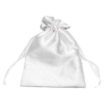 China High Quality Eco-Friendly Drawstring Bag Small Cotton Drawstring Bag Eco-Friendly Stocked Silk String Gift Bag for sale