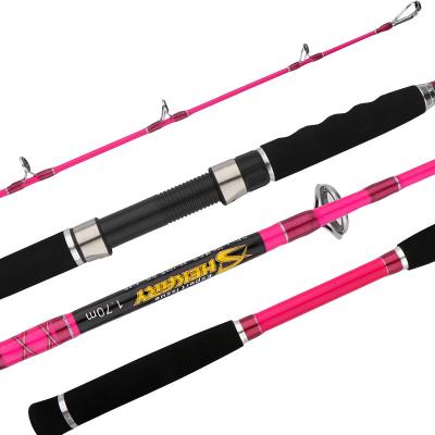 China Wholesale Carbon Deep Sea Boat Rod Fishing Rod Pink Trolling Rods for sale