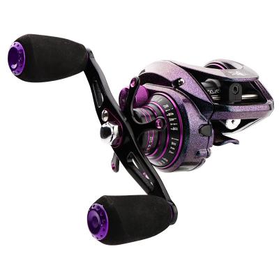 China Chinese Wholesale 6.3:1 Cheap LEFT HAND Purple 14 BB Low Profile Fishing Reel Low Profile Fishing Reel Baitcasting Baitcasting Reel for sale