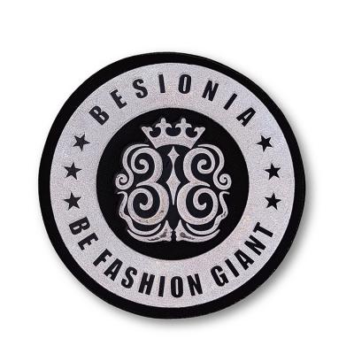 China Custom Brand Embossed 3D Logo Screen Printing Reflective TPU 3d Printed Apparel Label Patches for sale