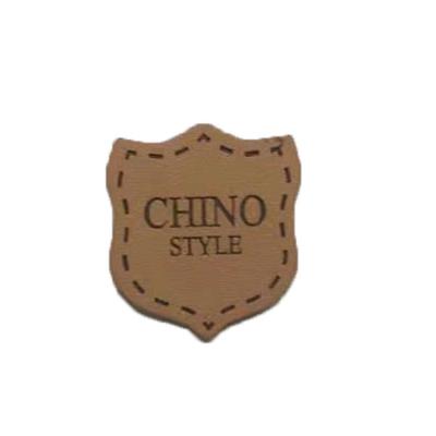 China Customized Viable Cowboy Clothing Logo Badges And Pu Patches Labels Heat Press Emboss Genuine Leather Patches For Jeans for sale