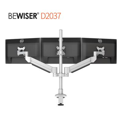 China Computer Desk Shock Absorber Adjustable Triple Monitor Stand Bracket Bracket for Monitors Computer Stand (BEWISER D2037) for sale