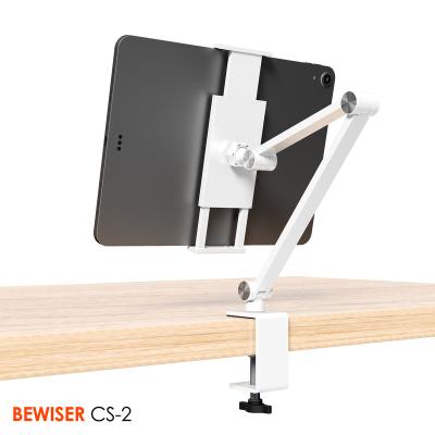 China Adjustable Tablet Mount Holder Heavy Duty Tablet Mount Holder Adjustable Tablet Stand (BEWISER CS-2) for sale