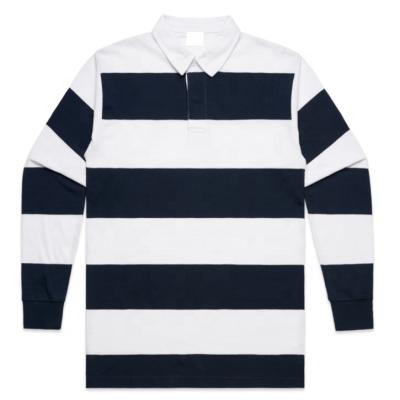 China Performance Horizontal Stripe Breathable Quick Dry Long Sleeve Polo Neck Mens T-Shirts for sale