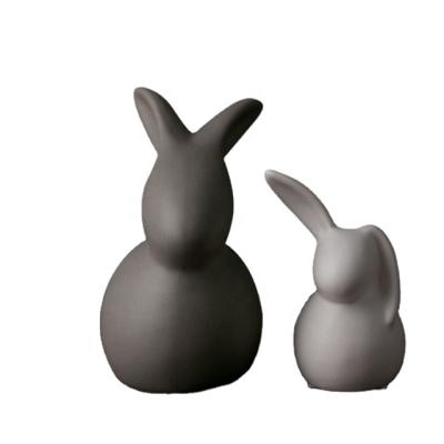 China Environmentally Friendly Rabbit Modern Wholesale Ceramic Figurines Decorations Porcelain Home Ornament for sale