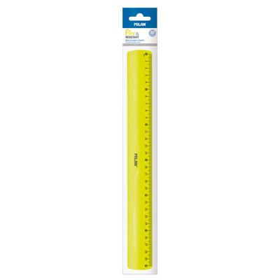 China New Developed Acid Yellow Plastic Professional Ruler 30cm Pencil Ruler for sale