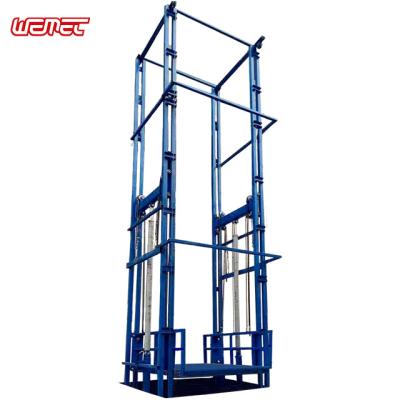 China Hotels 3 Ton Building Hydraulic Cargo Lift Warehouse Guide Rail Indoor Lift Platform for sale