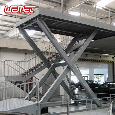 China Construction Material Stores Hydraulic Scissor Car Jack Lift Warehouse Cargo Lift Portable Platform for sale