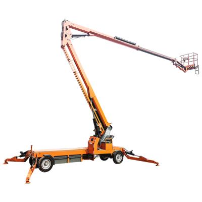 China Hotels made in China 16m-20m Mobile Trailer Boom Lift Towable Articulated Boom Lift Towable Articulated Boom Lift for sale