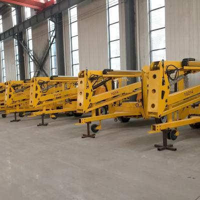 China Aerial Work Cherry Picker Hydraulic Articulated Towable Trailer for Hotels 8m 10m 12m 14m 16m 18m 20m for sale