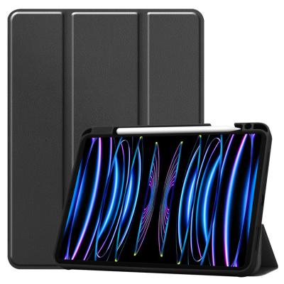 China iPad pro 11 2022 Auto Sleep and Wake Triple PU Leather Tablet Shockproof Case Covers for iPad pro 11 Pro11 2022 11 inch with Pen Slot A2435 for sale